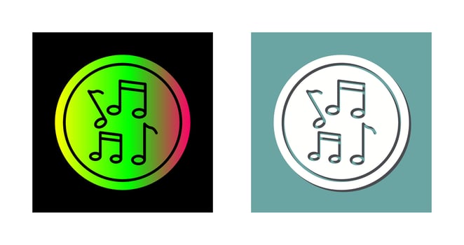 Musical Notes Vector Icon