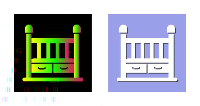 Baby Crib Vector Icon