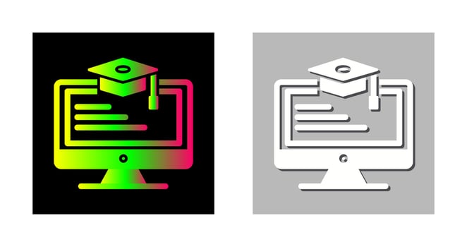 Online Learning Vector Icon