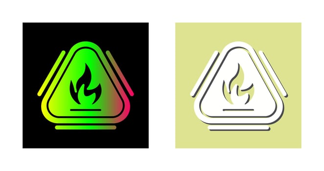Caution Fire Vector Icon