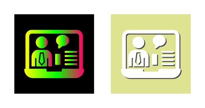 Online Job Interview Vector Icon