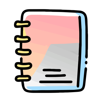 Notebook clip art idea design for school supplies clip arts isolated on background, generative AI png