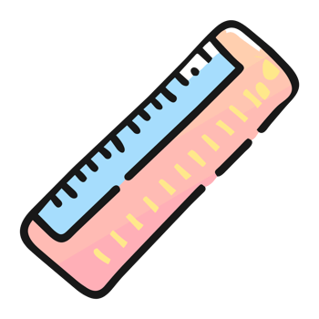 Ruler clip art idea design for school supplies clip arts, generative AI png