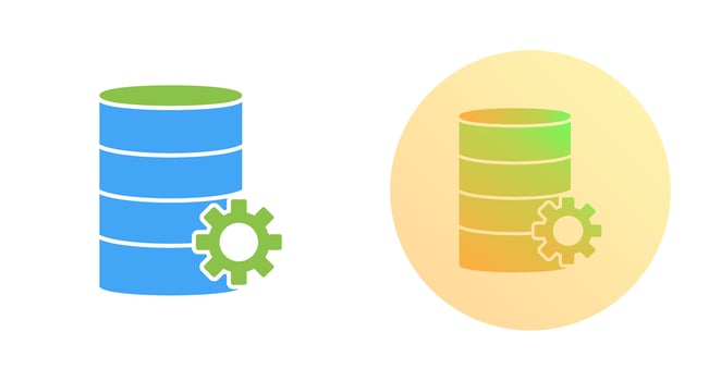 Unique Database Management Vector Icon