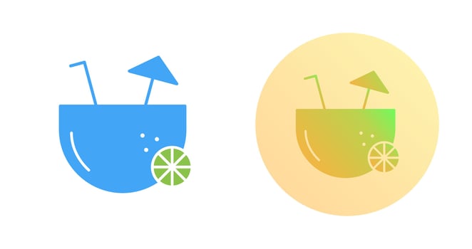 Coconut Drink Vector Icon