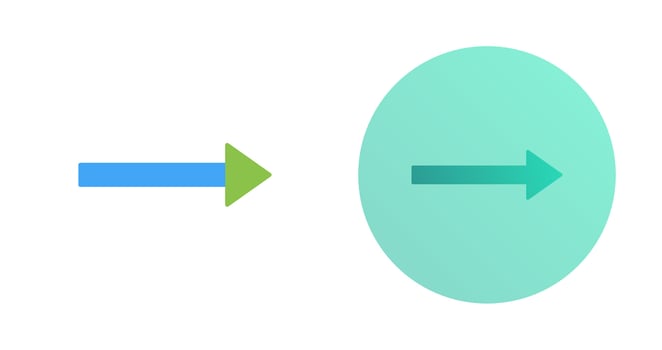 Unique Right Arrow Vector Icon