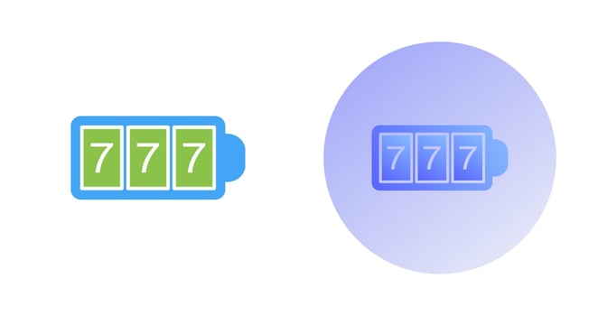 Slot Machine with Sevens Vector Icon