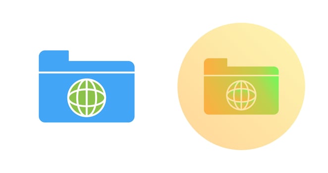 Unique Network Folder Vector Icon