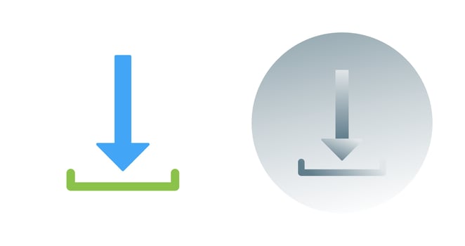 Unique Download Vector Icon