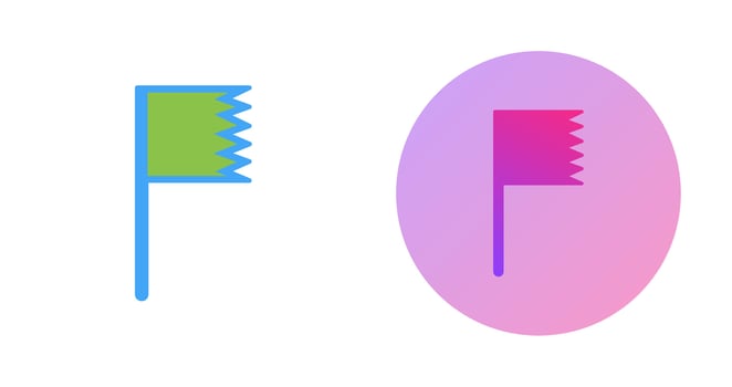 Unique Flag Vector Icon