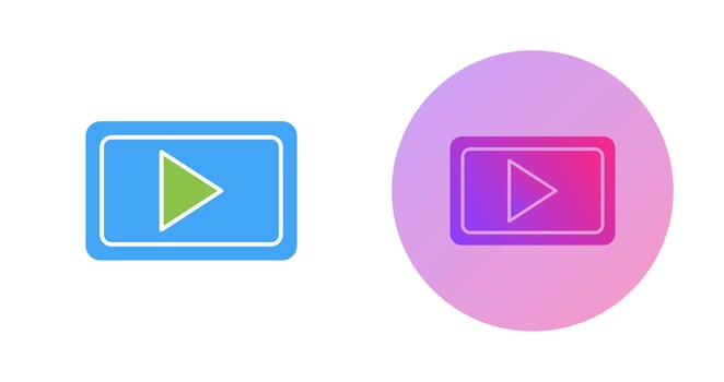 Unique Video Communication Vector Icon