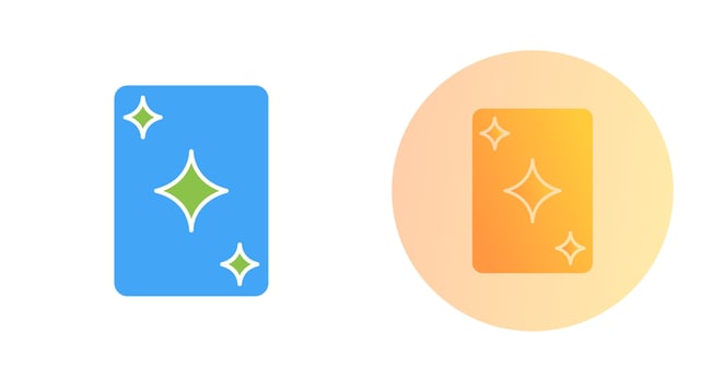 Unique Card Vector Icon