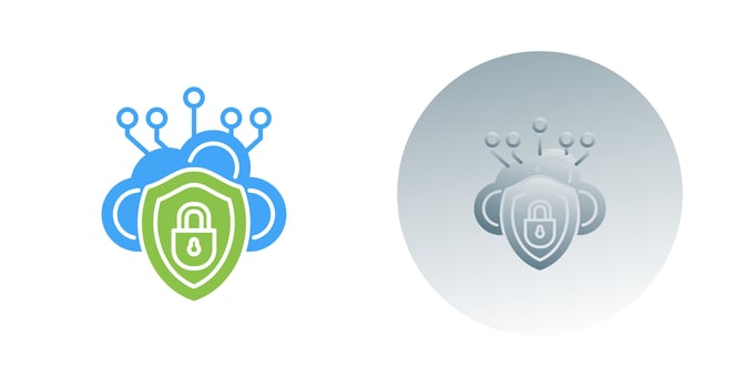 Cloud Security Vector Icon