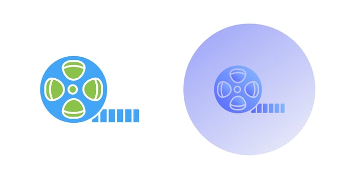 Film Reel Vector Icon