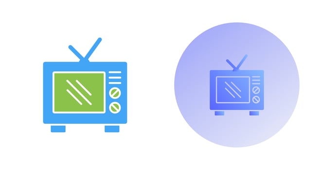 Old TV Vector Icon