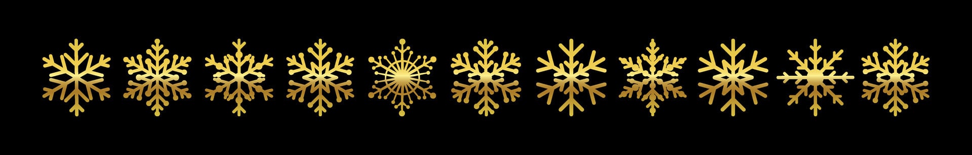 Set of beautiful golden snowflakes creative concept. vector