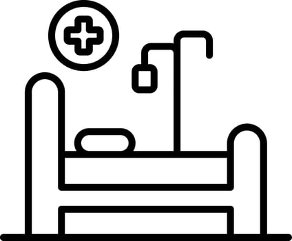 Hospital Bed Vector Icon