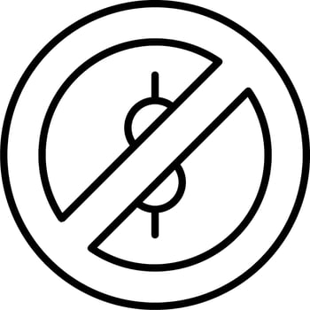 Cash Forbidden Vector Icon