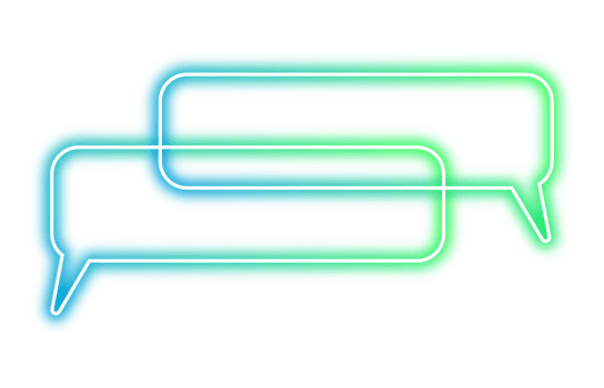 Neon chat bubble png. Glowing speech bubble on transparent background. png