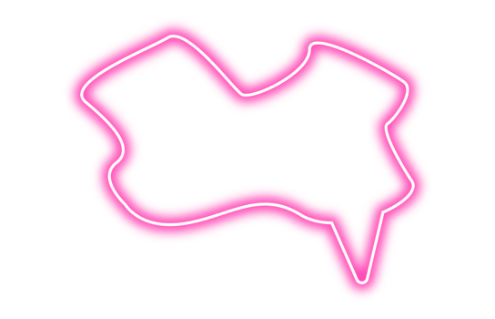 Neon chat bubble png. Glowing speech bubble on transparent background. png