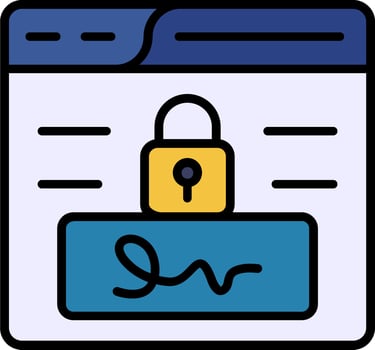 Electronic Signature Vector Icon