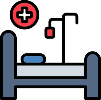 Hospital Bed Vector Icon