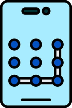 Pattern Lock Vector Icon
