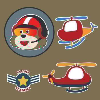 Vector illustration of cute junior pilot. Can be used for t-shirt printing, children wear fashion designs, baby shower invitation cards and other decoration.