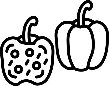 Stuffed Peppers Vector Icon Design