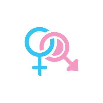Gender equality symbol icon vector illustration