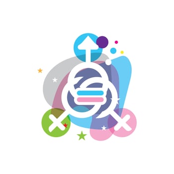 Gender equality symbol icon vector illustration