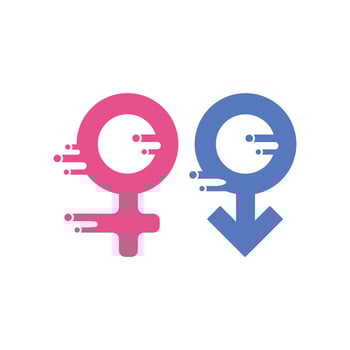 Gender equality symbol icon vector illustration