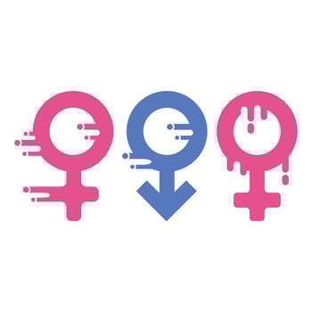 Gender equality symbol icon vector illustration
