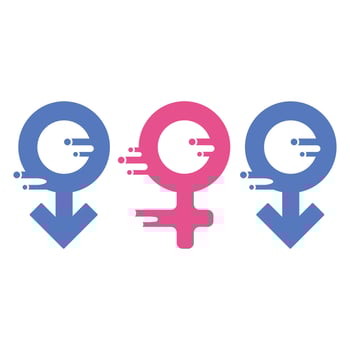 Gender equality symbol icon vector illustration