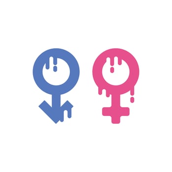 Gender equality symbol icon vector illustration
