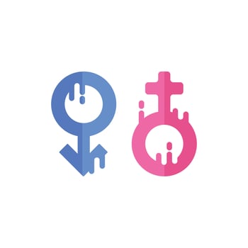 Gender equality symbol icon vector illustration