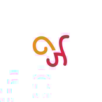 letter h happy kids colorful design logo vector
