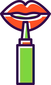 Lip Liner Vector Icon Design