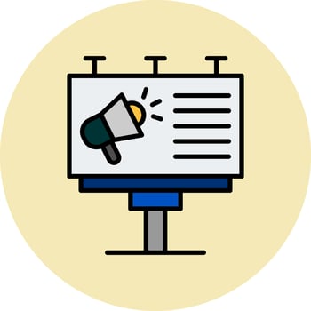 Billboard Vector Icon