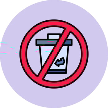 No Disposable Vector Icon