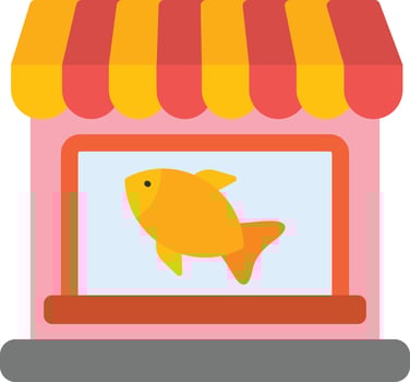 Fish Shop Vector Icon