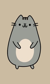 Pusheen cat cute cartoon vector illustration