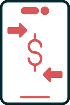 Online Money Transfer Vector Icon