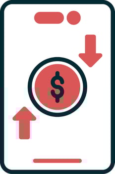 Online Money Transfer Vector Icon