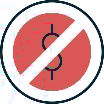 Cash Forbidden Vector Icon