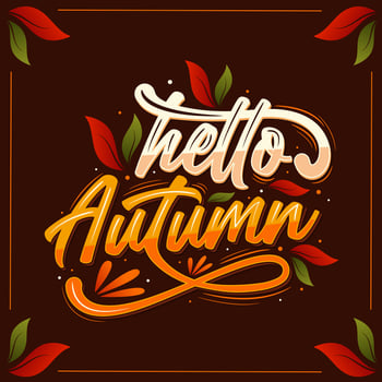 Lettering design for celebrating Autumn, Hello Autumn vector