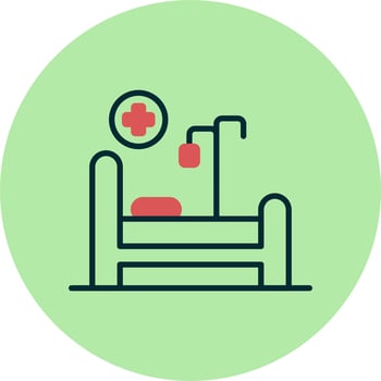 Hospital Bed Vector Icon