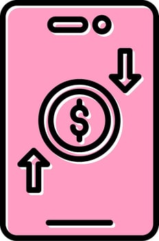 Online Money Transfer Vector Icon