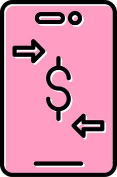 Online Money Transfer Vector Icon