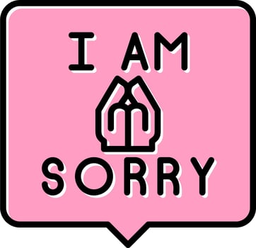 I Am Sorry Vector Icon